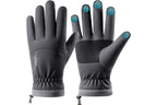 Men's Winter Thermal Ski Gloves, Waterproof Touch Screen Non-Slip Warm Gloves with Bag, Grey XL