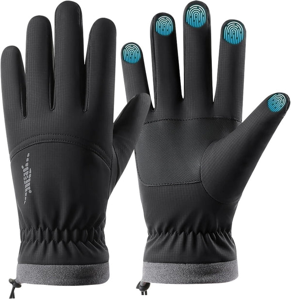 Ski Gloves Waterproof Touchscreen Winter Thermal Gloves Men Black L