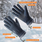 Ski Gloves Waterproof Touchscreen Winter Thermal Gloves Men Black L