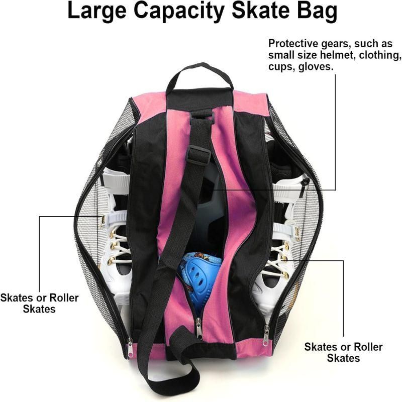 Skate Shoes Storage Bag, Roller Skate Bag Skate Bag (Pink)