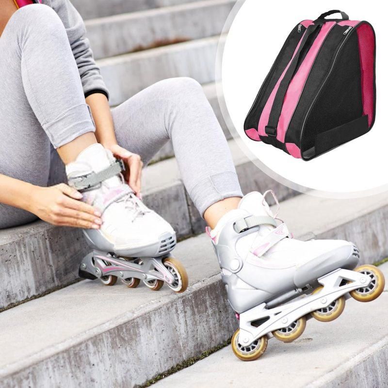 Skate Shoes Storage Bag, Roller Skate Bag Skate Bag (Pink)