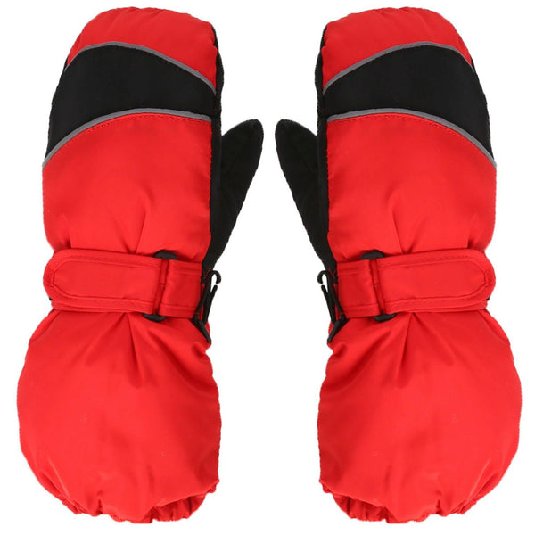 Thermal Fleece Winter Snow Mittens Ski Gloves - Red