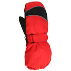 Snow Mittens Waterproof Windproof Winter Ski Gloves Thermal Fleece Red