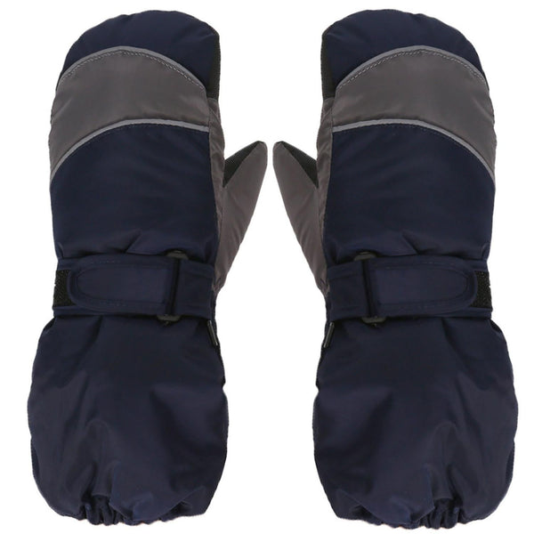 Thermal Fleece Winter Snow Mittens Ski Gloves - Dark Blue