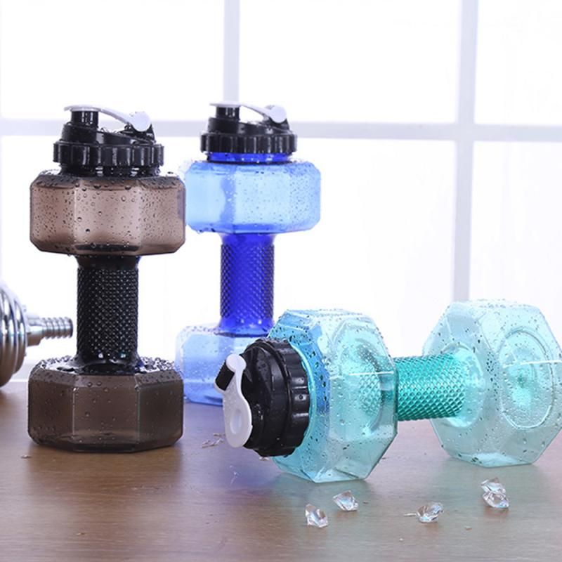 2200ML Sports Bottle, Plastic Dumbbell Cup Fitness Cup