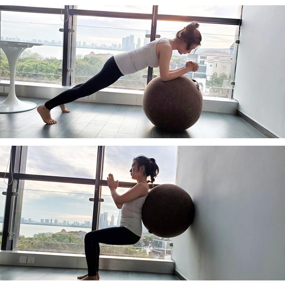 65cm Cotton Linen Yoga Ball Cover Protective Exercise Ball Skin Wrap Accessory
