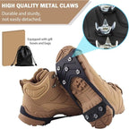 8 Steel Spike Anti-Slip Cleats 2 Pairs Silicone Shoe Covers M Size for Hiking Boots