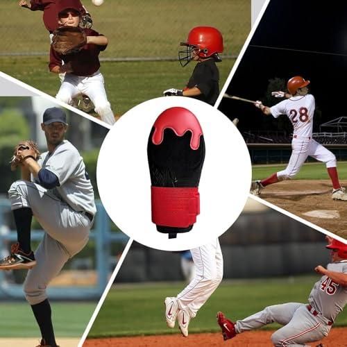 Baseball Glove Youth Softball Training Mitt Black Red