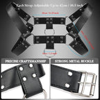 Men's Punk Leather Chest & Shoulder Harness, Party & Cosplay Style (Black)