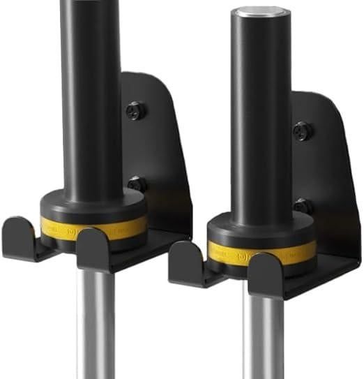 Olympic Barbell Holder Vecal Floor Storage Rack Single Slot Black (2PCS)