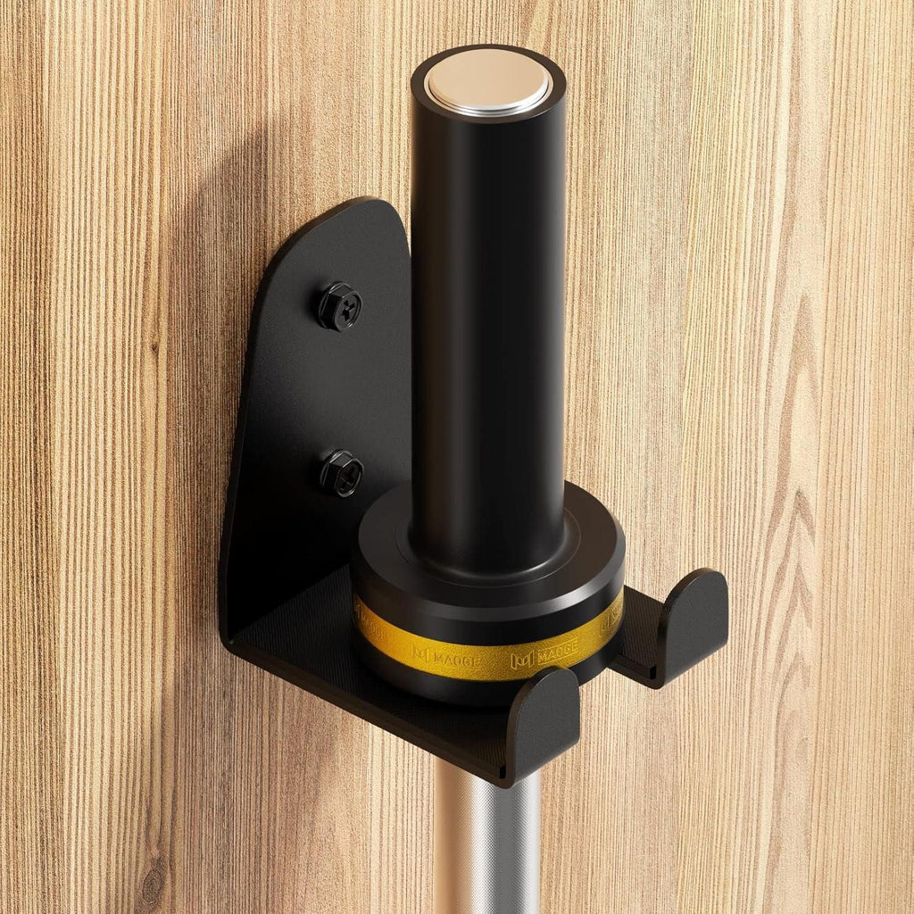 Olympic Barbell Holder 2PCS Vecal Floor Storage Rack Single Slot Black
