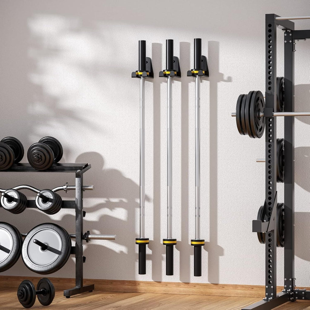 Olympic Barbell Holder 2PCS Vecal Floor Storage Rack Single Slot Black