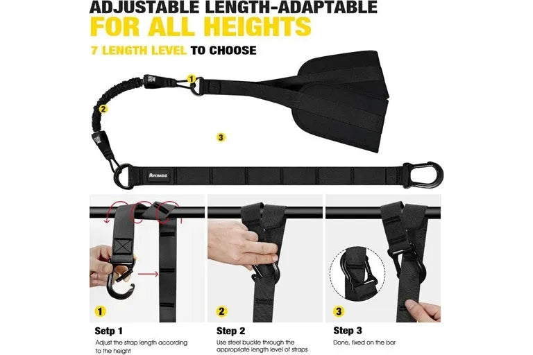 Pull Up Assistance Bands 300lbs, Power Resistance Belt for Fitness & Strength Training (black)