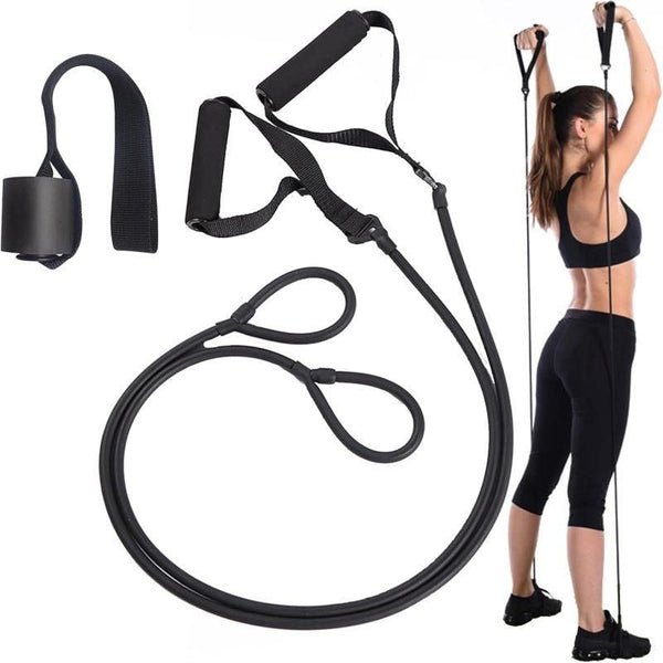 Resistance Band Set With Door Anchor Full Body Yoga Strength Workout Training Bands
