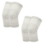 Self Heating Knee Pads Grey Compression Support Sleeves for Arthritis Joint Pain Relief Sports Recovery 2 Pair XL