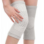Self Heating Knee Pads Grey Compression Support Sleeves for Arthritis Joint Pain Relief Sports Recovery 2 Pair XL