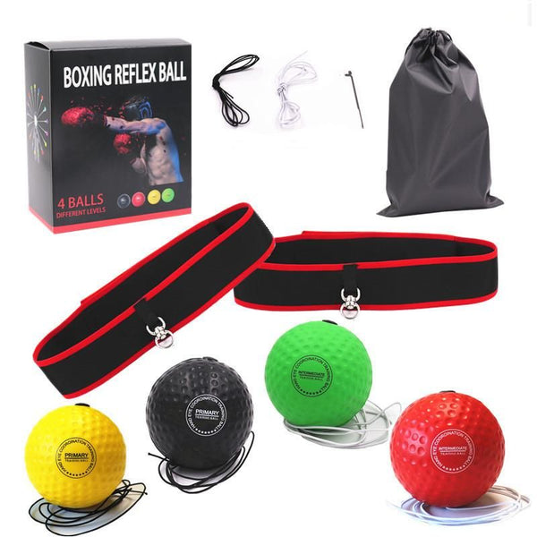 Boxing Reflex Ball Set with 2 Adjustable Headbands for Hand Eye Coordination Speed & Agility Training