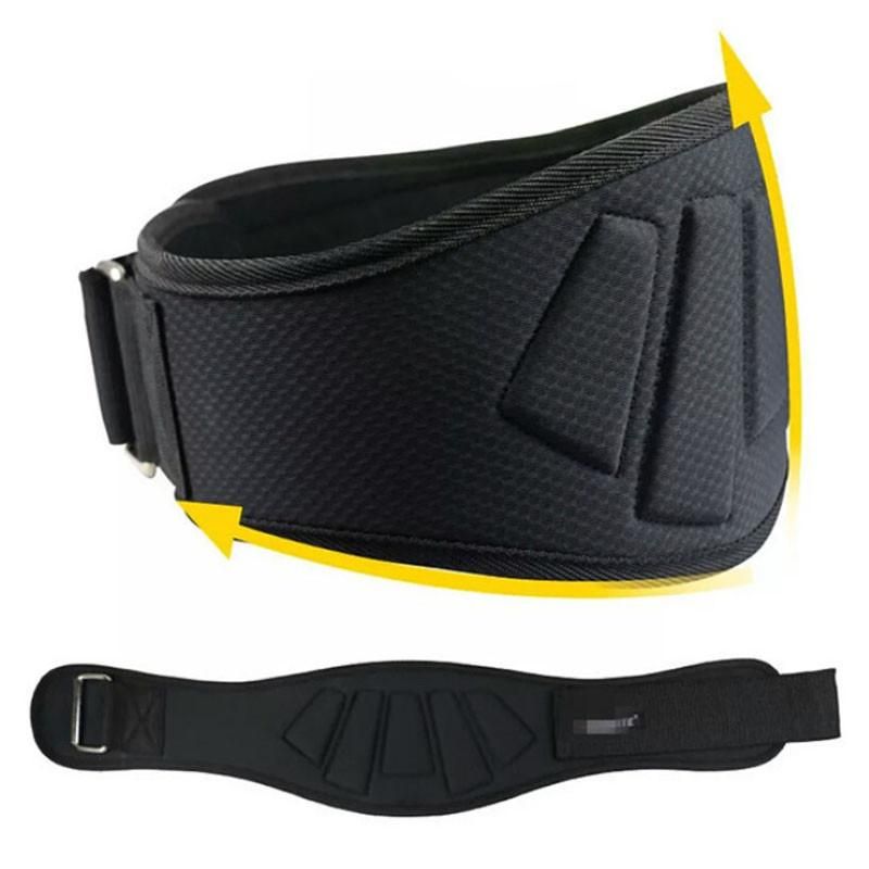 Weightlifting Belt for Men and Women Black Adjustable Gym Training Powerlifting Back Support Belt Black S