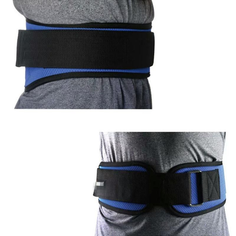 Weightlifting Belt for Men and Women Blue Adjustable Gym Training Powerlifting Back Support Belt Blue S