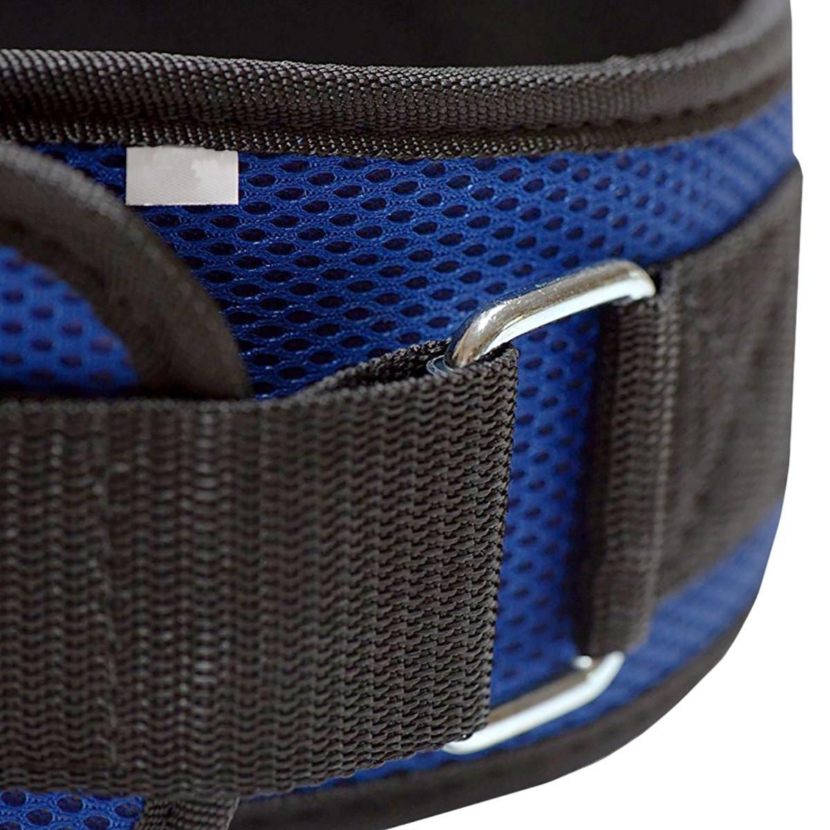 Weightlifting Belt for Men and Women Blue Adjustable Gym Training Powerlifting Back Support Belt Blue S