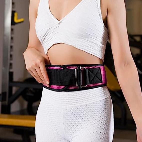 Weightlifting Belt for Men and Women Pink Adjustable Gym Training Powerlifting Back Support Belt Pink M