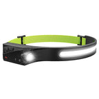 USB Powered Rechargeable Headlamp - Lightweight LED Head Torch for Camping, Hiking & Nighttime Outdoor Use