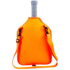 Neoprene Tennis & Pickleball Paddle Bag Lightweight Protective Carry Case with Shoulder Strap - Orange