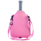 Neoprene Tennis & Pickleball Paddle Bag Lightweight Protective Carry Case with Shoulder Strap - Pink