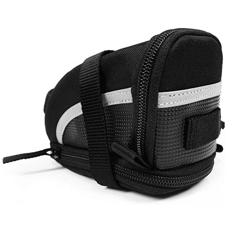ICB Bicycle Strap-On Bike Saddle Bag - Fits Cleverly Under your Seat - The Strap Mount Design keeps the bag securely in place