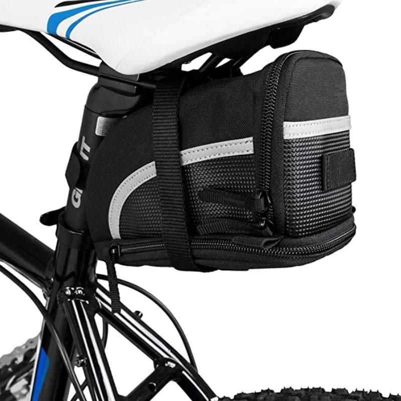 ICB Bicycle Strap-On Bike Saddle Bag - Fits Cleverly Under your Seat - The Strap Mount Design keeps the bag securely in place