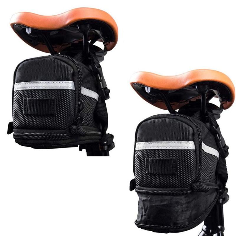 ICB Bicycle Strap-On Bike Saddle Bag - Fits Cleverly Under your Seat - The Strap Mount Design keeps the bag securely in place