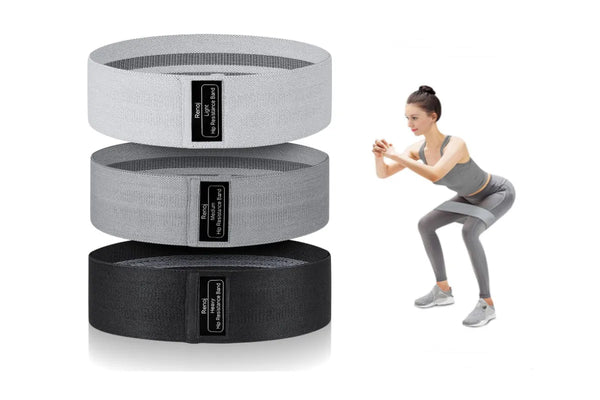 Resistance Bands, Men's and Women's Leg and Glute Level 3 Fabric Workout Bands for Home Fitness Gym Yoga Squat Glutes - 3-Pack