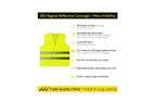 Safety Vests Bulk Pack - Reflective High Visibility, Men Women, Mesh 10 PACK Fluorescent green