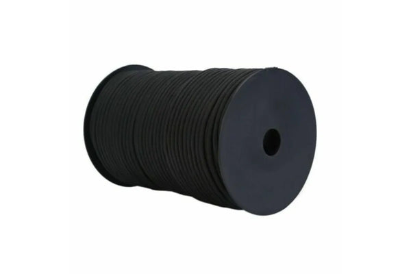 550 Paracord Parachute Cord Lanyard Mil Spec Type III 9 Strand Core Rope - 100m Black