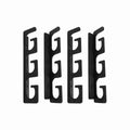 6-Rod Wall Mount Fishing Rod Holder Horizontal Black Fishing Rod Storage Rack