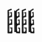 6-Rod Wall Mount Fishing Rod Holder Horizontal Black Fishing Rod Storage Rack