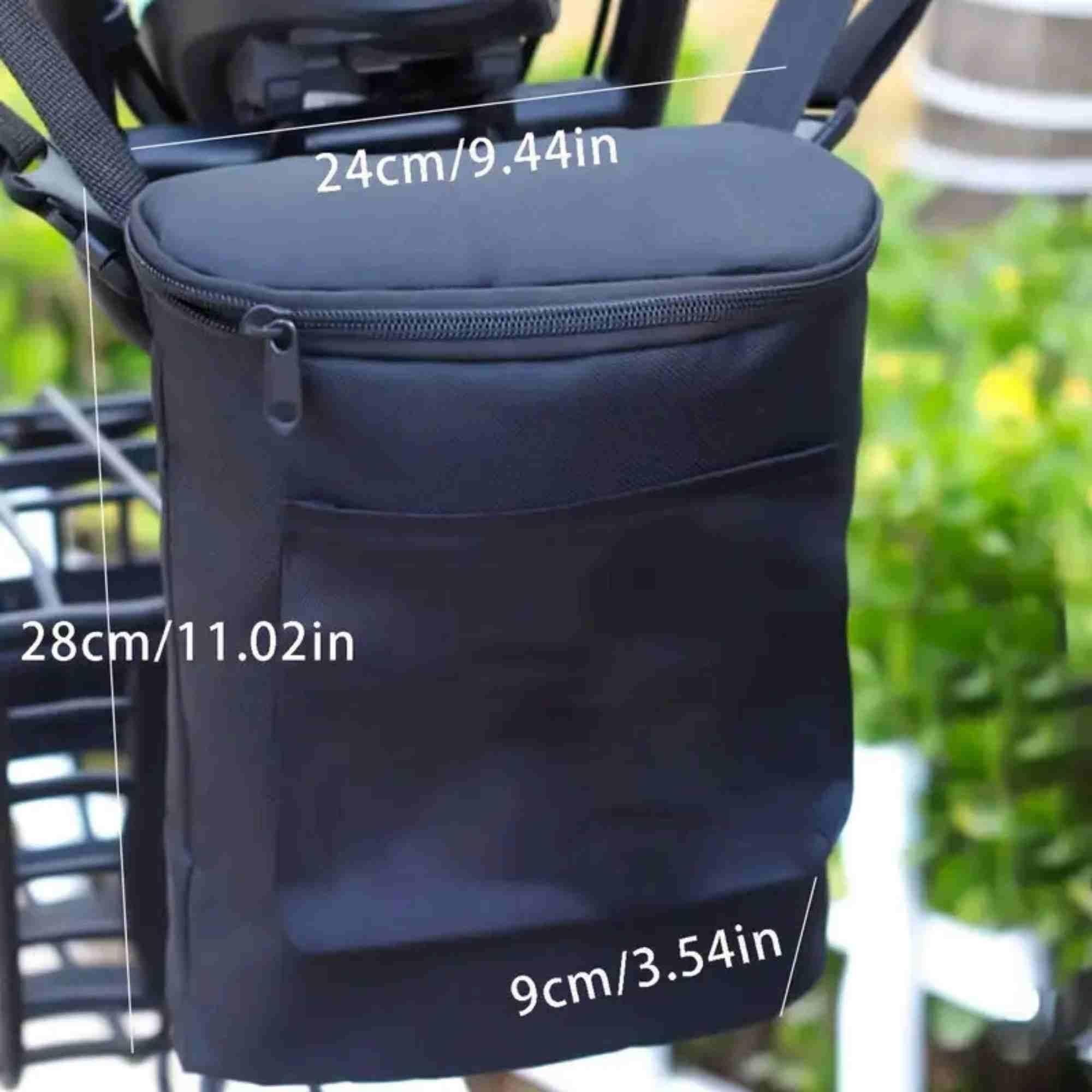 Bicycle Hanging Bag Front Handlebar Organizer Placement Bag For Bike Storage - Black