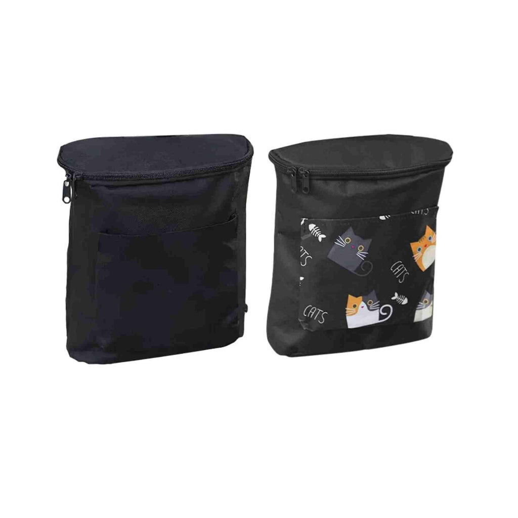 Bicycle Hanging Bag Front Handlebar Organizer Placement Bag For Bike Storage - Black Cat