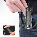 Camping Flashlight Multifunctional Rechargeable Flashlight for Outdoor - Black