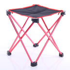 Mini Portable Outdoor Folding Stool Camping Fishing Picnic Chair Small Seat - Red
