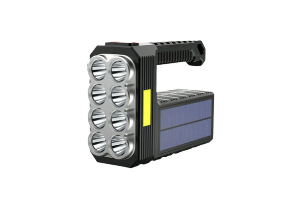 Solar LED Torch USB Rechargeable COB LED Work Light Camping Hiking Lamp Bright