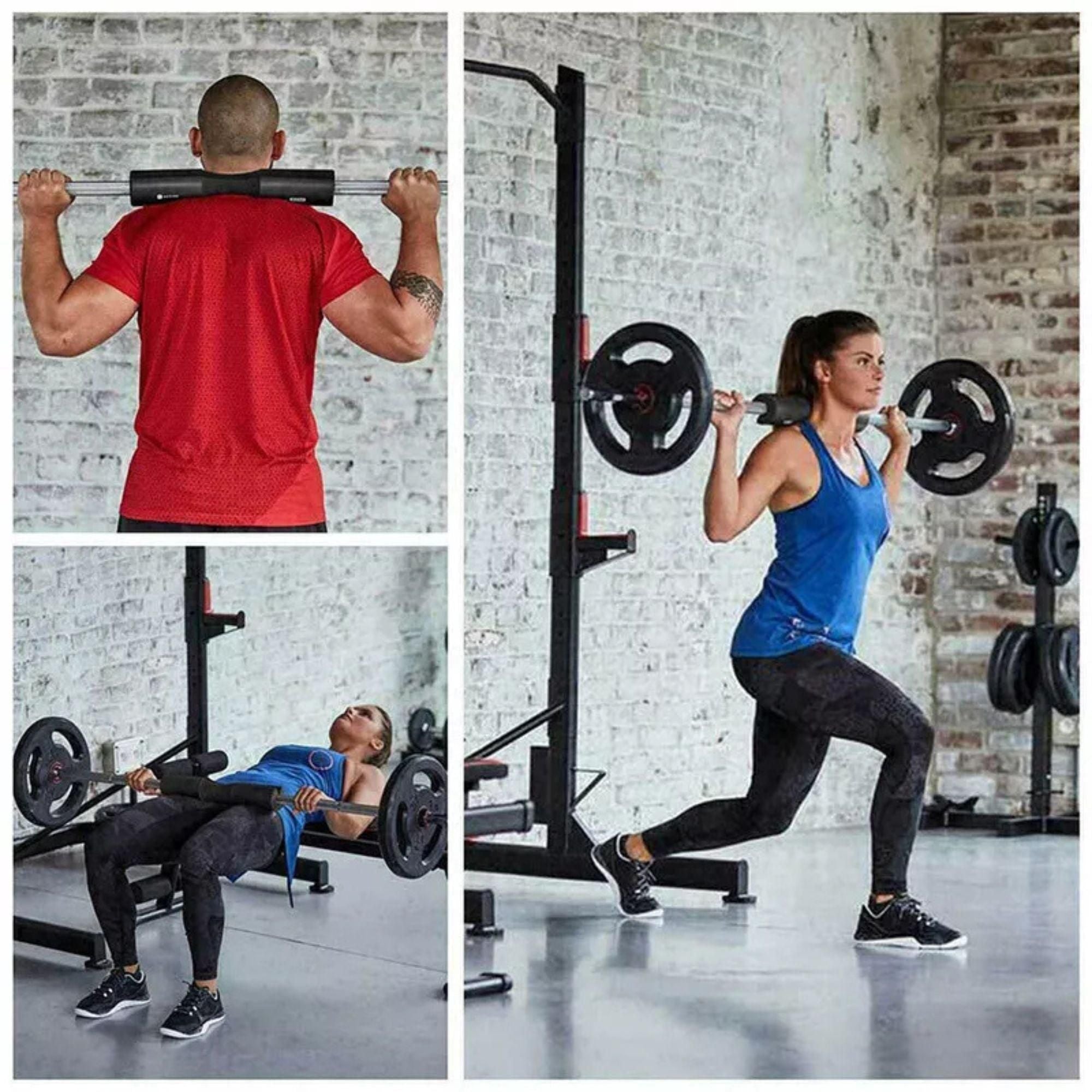 Barbell Squat Pad Neck Shoulder Protective Pad Great for Squats Lunge Hip Thrust - Black