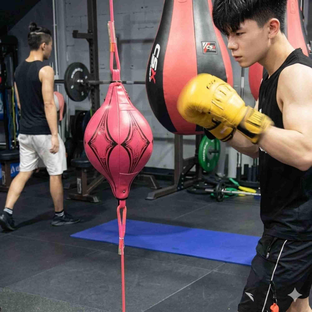 Floor To Kick Bag End Boxing Speed Training Ball Ceiling Punch - Blue