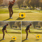Golf Hitting Bag Golf Power Impact Swing Practice Exercise Equipment Pack - Yellow