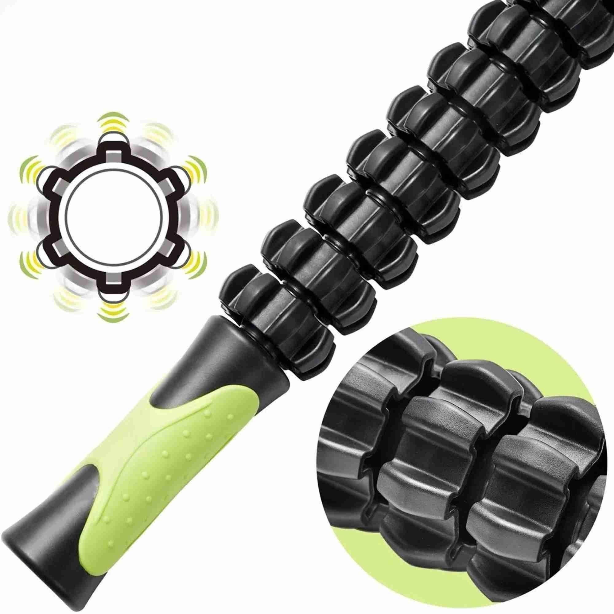 Muscle Massage Roller Stick Deep Tissue Fascia Bar Recovery Fitness Training Gym - Orange