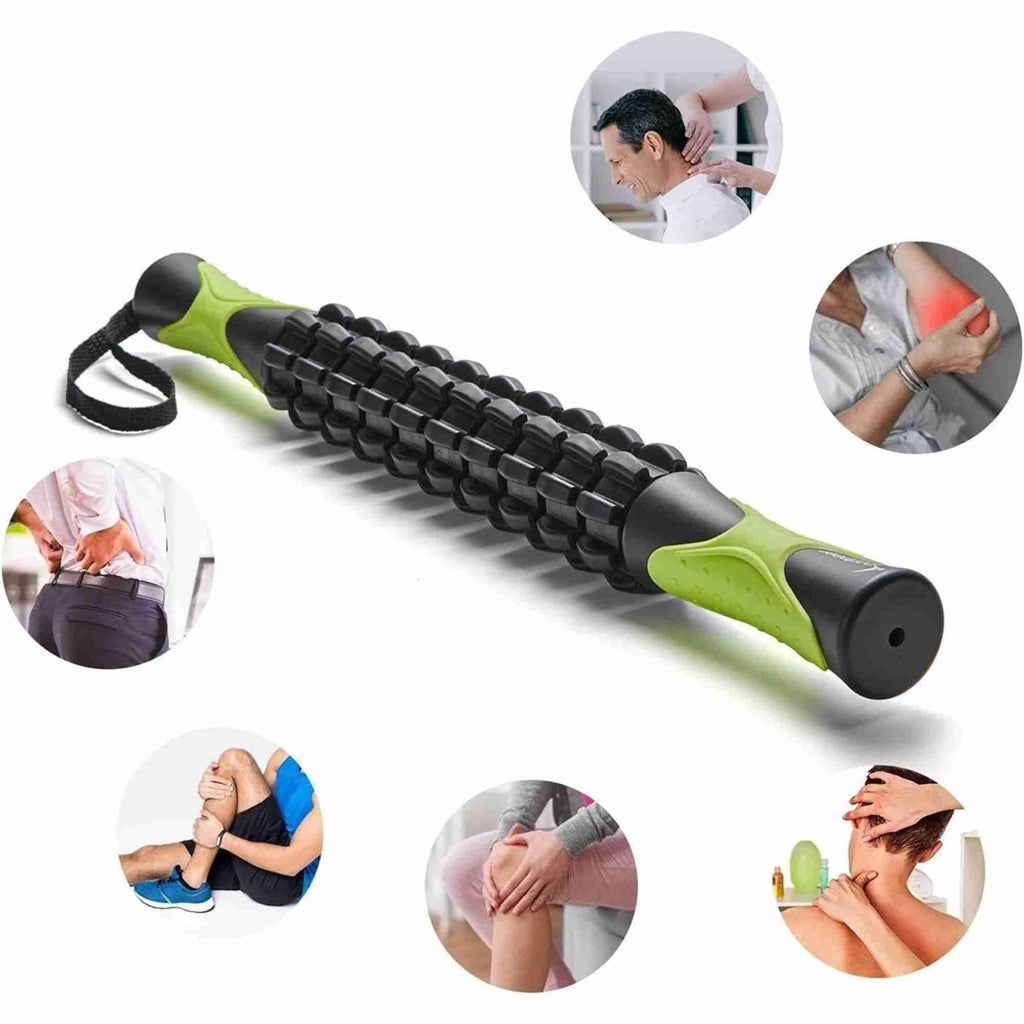 Muscle Massage Roller Stick Deep Tissue Fascia Bar Recovery Fitness Training Gym - Orange