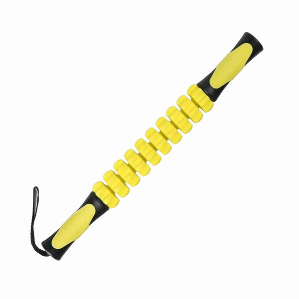 Muscle Massage Roller Stick Deep Tissue Fascia Bar Recovery Fitness Training Gym - Yellow