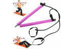 Portable Pilates Stretch Rope Gym Stick Yoga Exercise Bar Pilates Trainer Rope - Pink