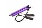 Portable Pilates Stretch Rope Gym Stick Yoga Exercise Bar Pilates Trainer Rope - Purple