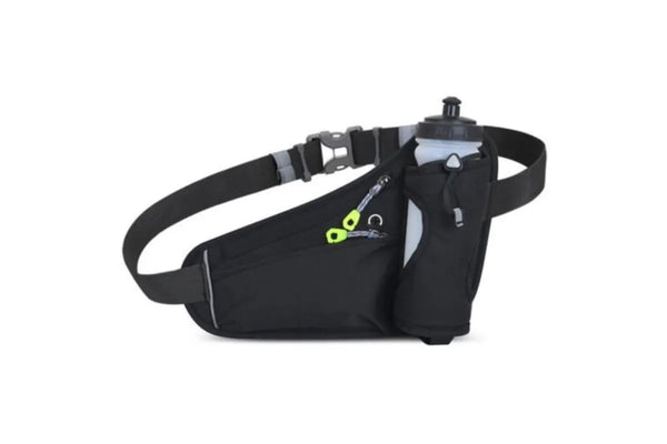 Sport Hydration Water Bottle Belt Bag  for Outdoor Running - Black